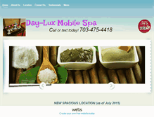 Tablet Screenshot of dayluxmobilespa.com